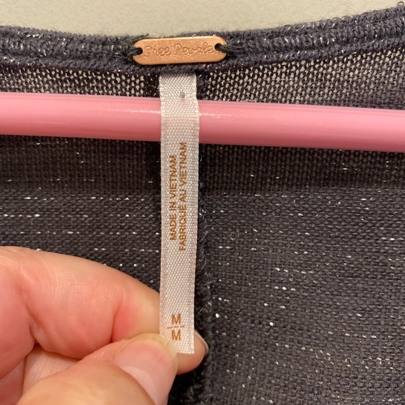 Free People Gray Long Sleeve Top - Picture 8 of 9